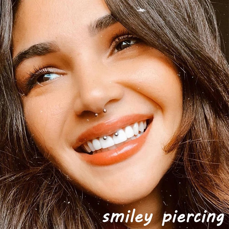 Earmark 7Pairs 6/7/8/9/10/12/14MM Surgical Steel Horseshoe Small Septum Rings Smiley Piercing Jewelry Circular Curved Barbell Piercing Hoops Set for Nose Nipple Nostril Cartilage Helix Daith Tragus Lip Eyebrow - Image 3